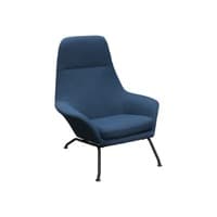 Design Used High Back Lounge Chair, Blue
