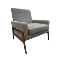 West Elm Henley Chair (Grey/Walnut)