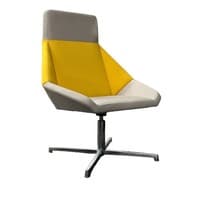 Arcadia Nios High Back Lounge Chair (Yellow/Grey)