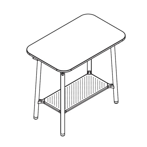 'Flex' Rectangle Standing-Height Work Table
