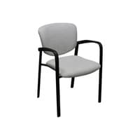 Improv Used Vinyl Stack Chair, Light Gray