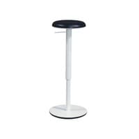Adjustable Height Used Stool, Black and White