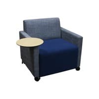 Steelcase Coalese Coupe Grande Used Mobile Tablet Guest Chair, Blue