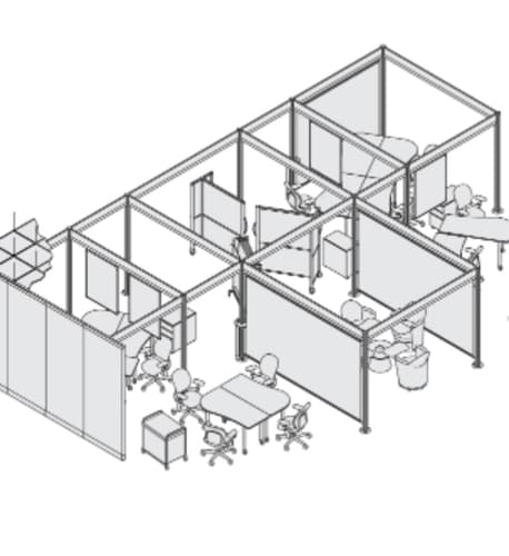 10' Post & Beam Room Dividers (Pack of 3)