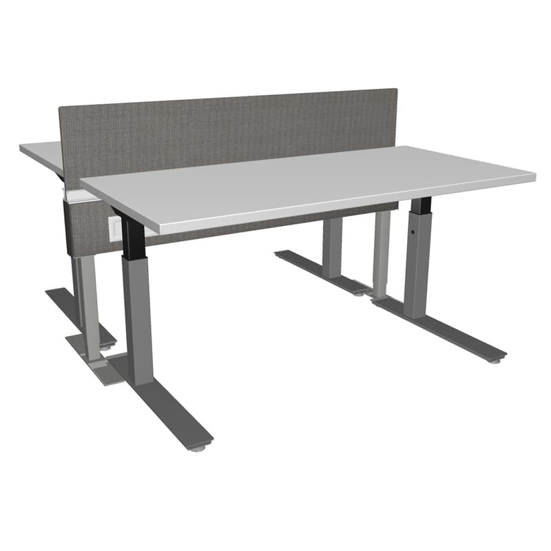 Height Adjustable Benching Stations With Beam