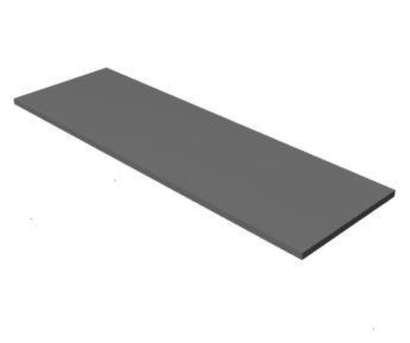 Top-Common, Square edge profile, Laminate, Flush steel front, 18D x 72W