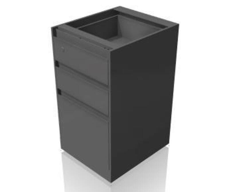 Pedestal-Fixed, 2 box / 1 file, Flush steel front, 17 1/2D x 15W x 27H
