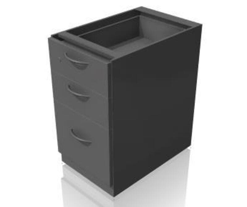 Pedestal-Fixed, 2 box / 1 file, Flush steel front, 22 5/8D x 15W x 27H