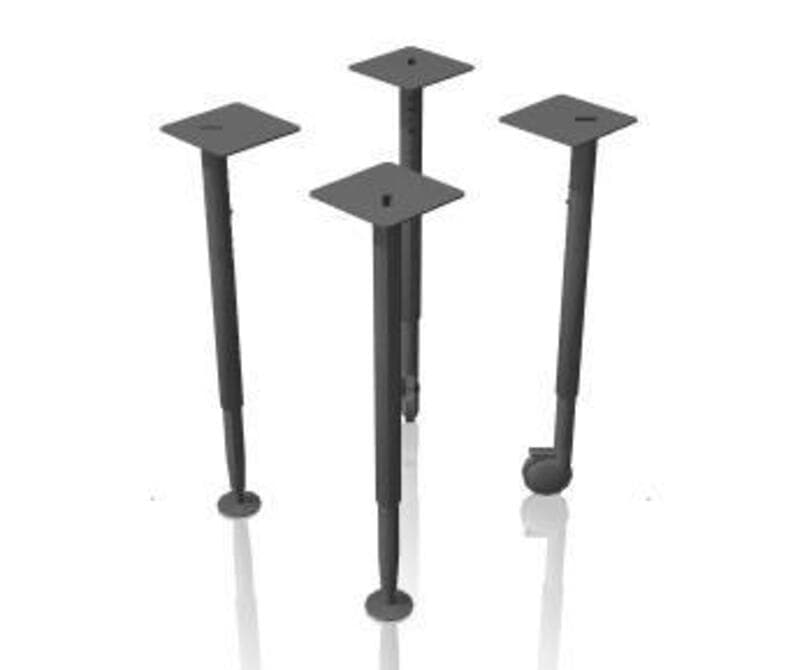 Leg-Adjustable height, Glides