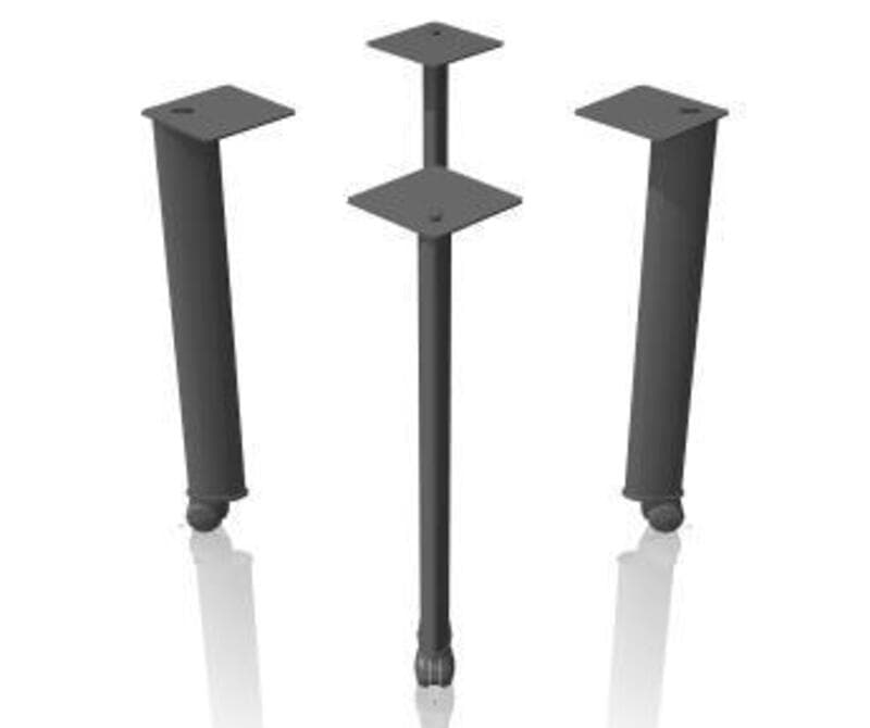Single Post Leg with Casters 21 3/4"W x 28 1/4"H