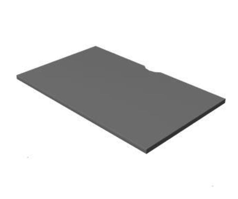 Worksurface-Straight, Plastic edge, Laminate, 1/2 cord drop, 29 1/2D x 48W