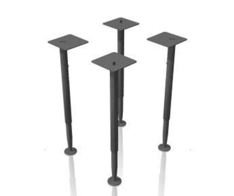 Leg-Adjustable height, Glides