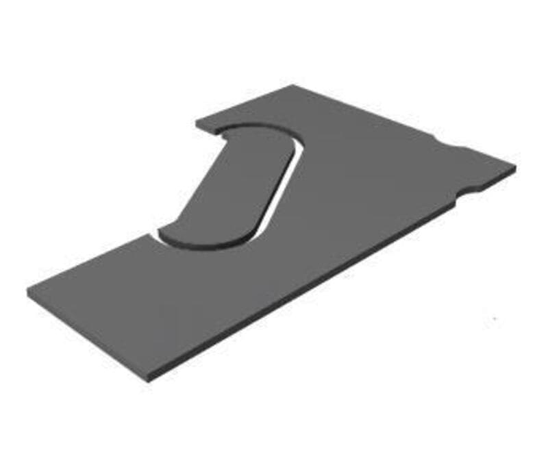 WKS-Extended Corner, Scallop, Curved, LH 23 1/2DL x 23 1/2DR x 71 1/2WL x 47 1/2WR