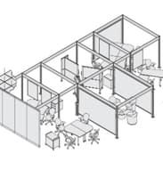 9' Post & Beam Room Dividers (pack of 1)